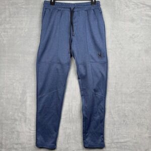 Spyder Active Womens Blue Fleece Jogger Pants Drawstring Logo Size S P‎